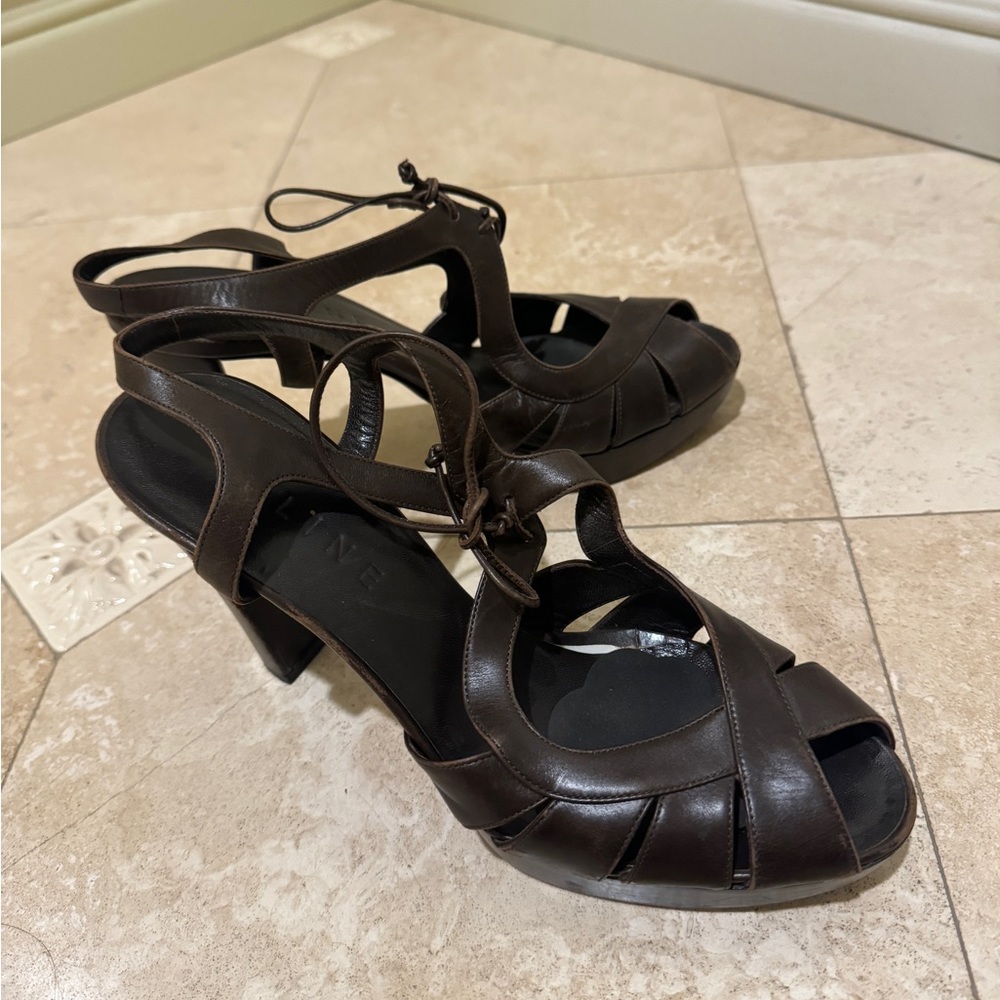 brown Celine heels
